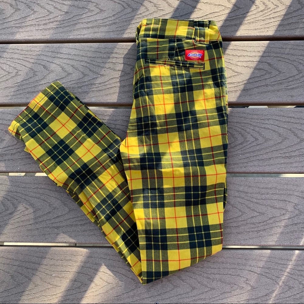 Yellow Plaid Dickies Pants